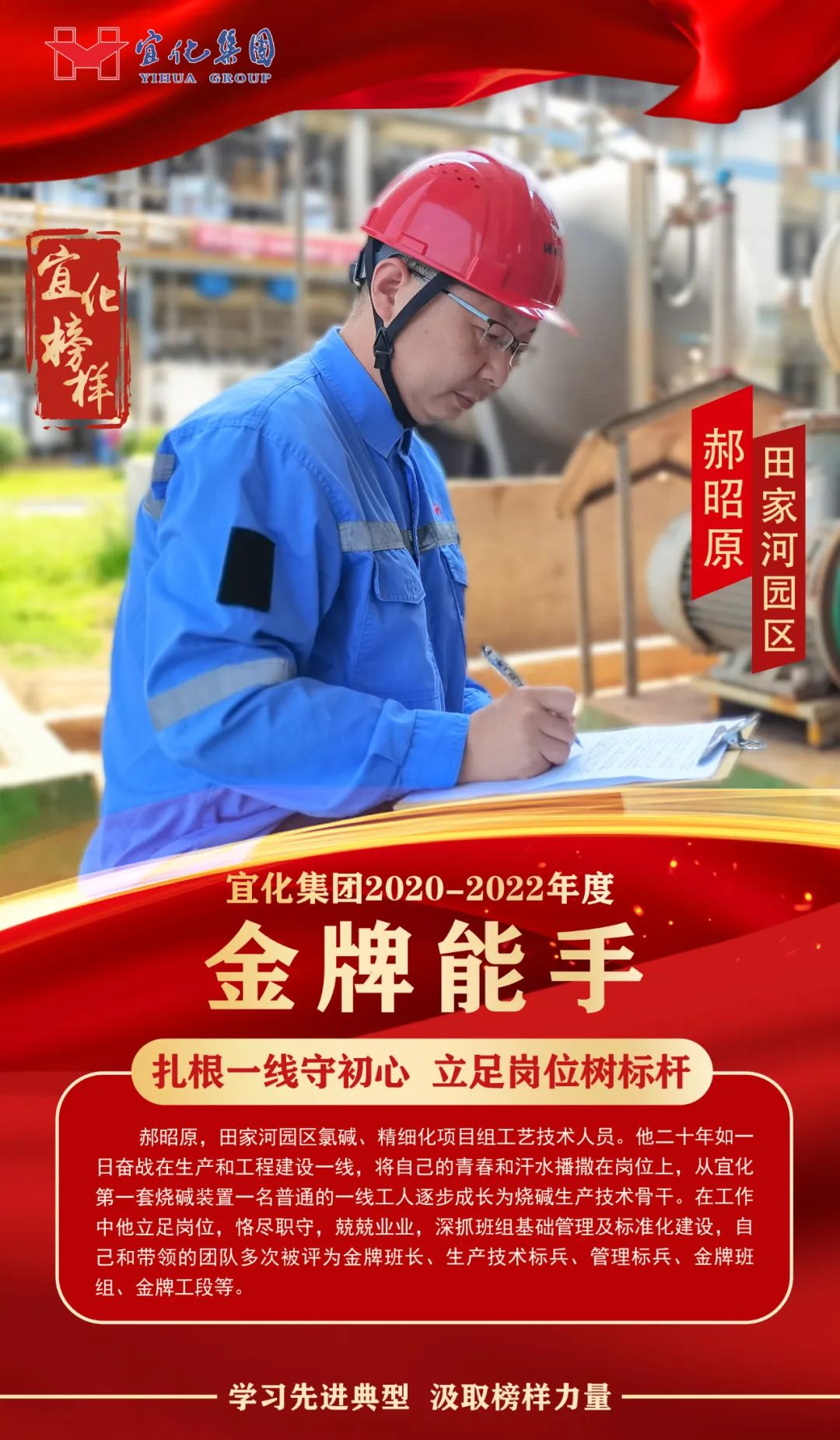 【宜化榜樣】金牌能手郝昭原：扎根一線守初心，立足崗位樹標(biāo)桿