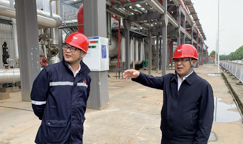王大真到松滋肥業(yè)、楚星公司和宜化新材料現(xiàn)場辦公
